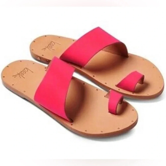 Beek Finch Leather Toe Ring Sandal Pink Size 9 - Picture 1 of 10
